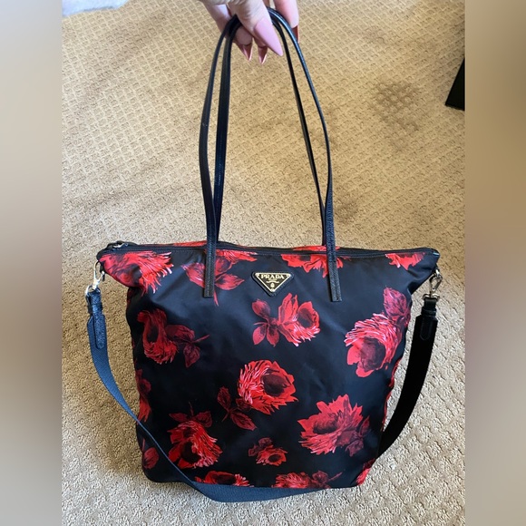 Prada Tessutto Floral Tote Bag - Picture 1 of 16